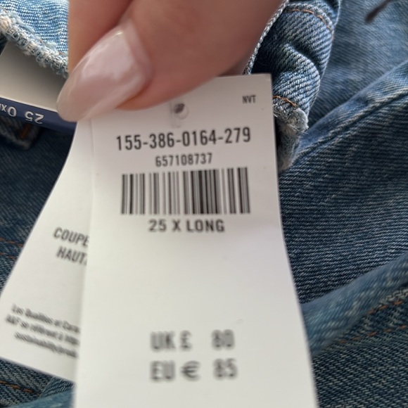 NWT Abercrombie and Fitch 90s Straight Ultra High Rise Size 25 - Picture 6 of 6